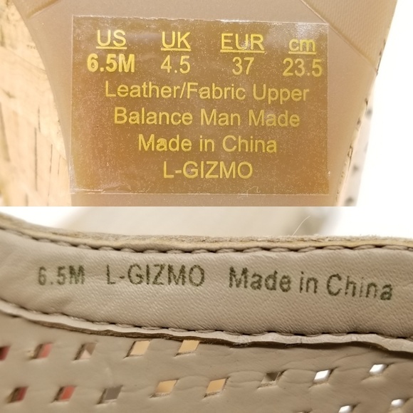 Franco Sarto Gizmo Perforated Wedge Sandals Sz 6.5 - Picture 8 of 8